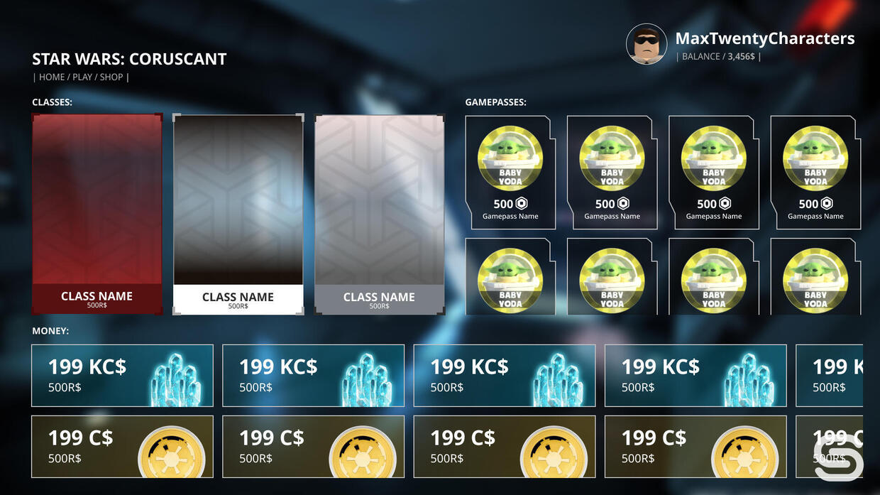 Roblox Star Wars Shop Ui Roblox Star Wars Shop Ui