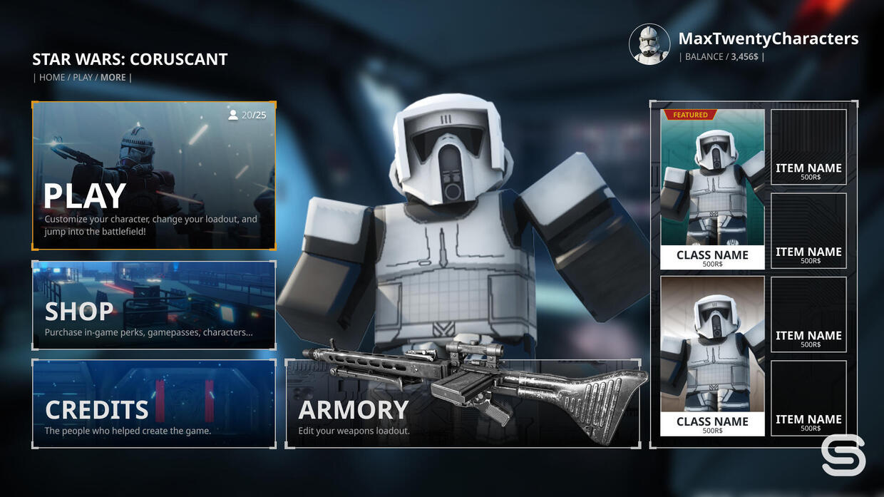 Roblox Star Wars Menu Home Ui Roblox Star Wars Menu Home Ui