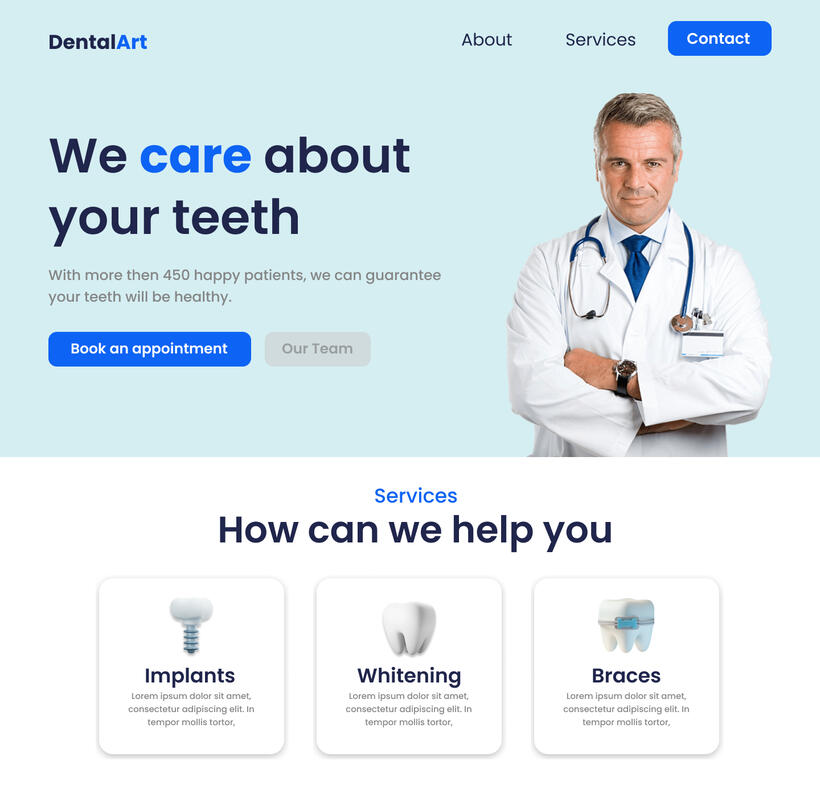 Untitled DentalArt Web Design