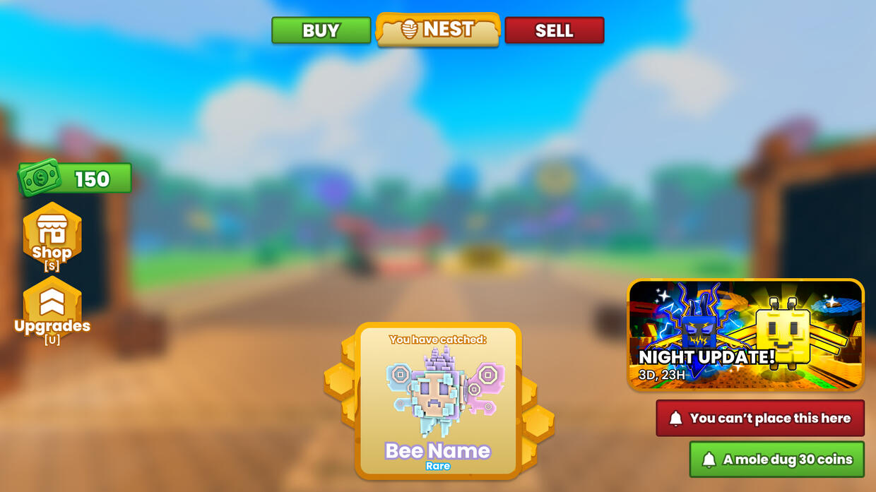 ROBLOX Catch a Bee Roblox Game UI User Interface Design ROBLOX Catch a Bee Roblox Game UI User Interface Design